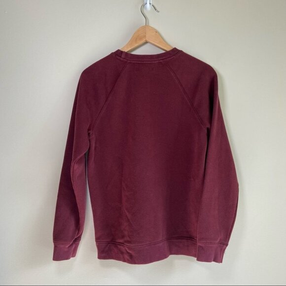 Brunette the Label BLONDE Classic Crewneck Sweatshirt Burgundy Small Medium - Picture 3 of 7